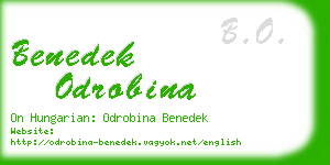 benedek odrobina business card